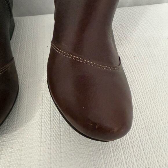 Taos Boots Women’s 7 Ultimo Brown Leather Studded Ankle Booties Boho Western - Picture 4 of 13